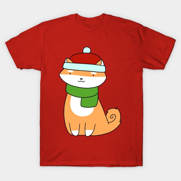 Winter Shiba T-Shirt by saradaboru